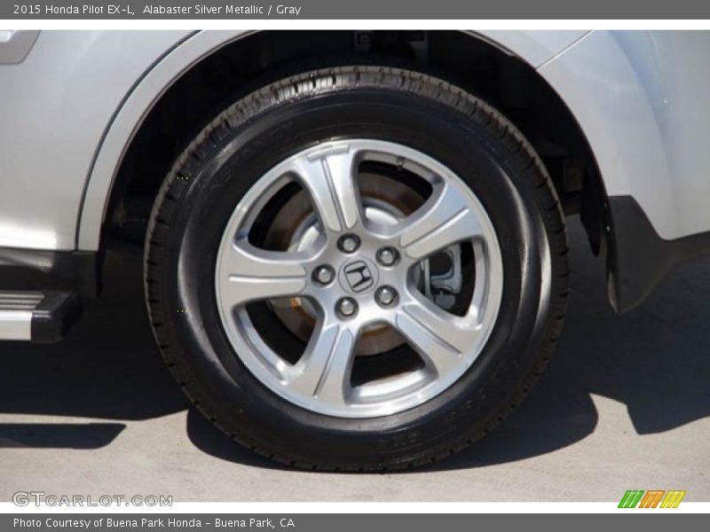 Alabaster Silver Metallic / Gray 2015 Honda Pilot EX-L