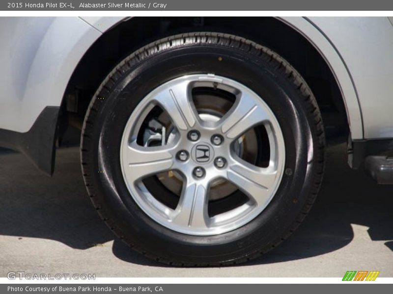 Alabaster Silver Metallic / Gray 2015 Honda Pilot EX-L