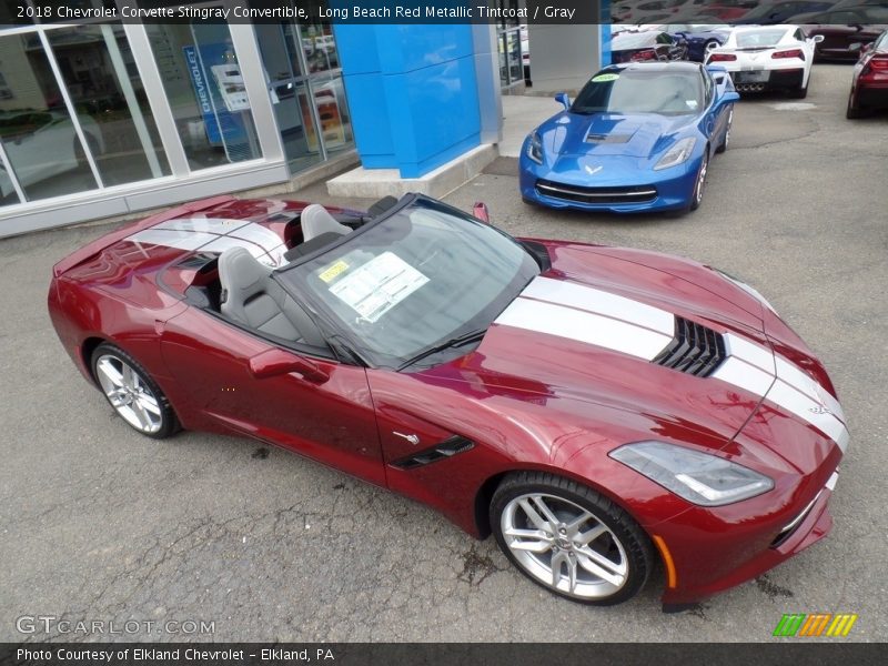 Long Beach Red Metallic Tintcoat / Gray 2018 Chevrolet Corvette Stingray Convertible
