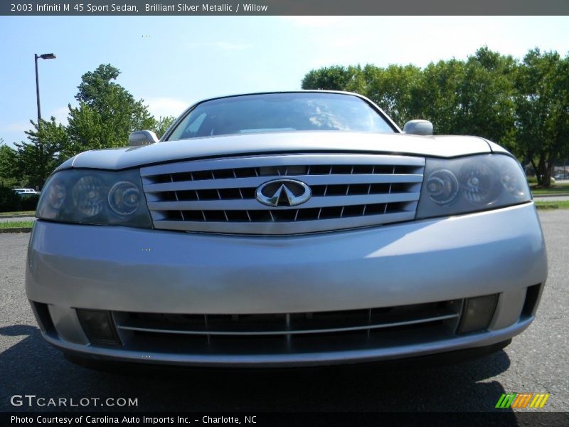 Brilliant Silver Metallic / Willow 2003 Infiniti M 45 Sport Sedan