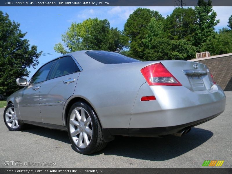 Brilliant Silver Metallic / Willow 2003 Infiniti M 45 Sport Sedan