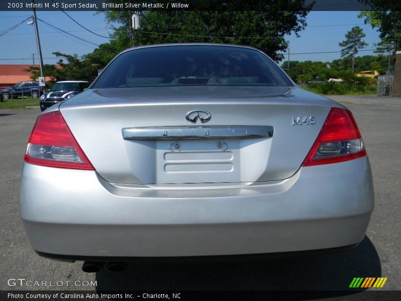 Brilliant Silver Metallic / Willow 2003 Infiniti M 45 Sport Sedan