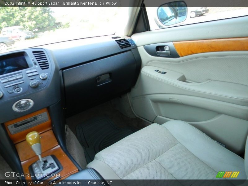 Brilliant Silver Metallic / Willow 2003 Infiniti M 45 Sport Sedan