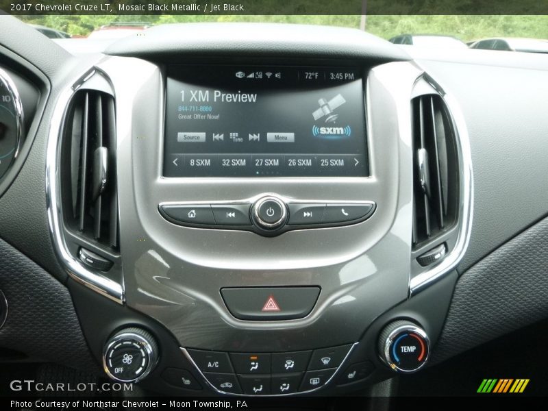 Mosaic Black Metallic / Jet Black 2017 Chevrolet Cruze LT