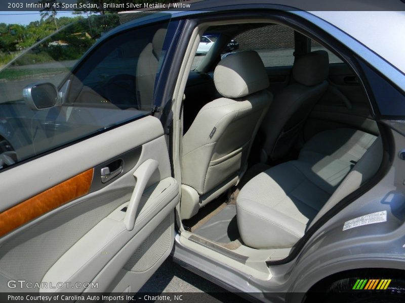 Brilliant Silver Metallic / Willow 2003 Infiniti M 45 Sport Sedan
