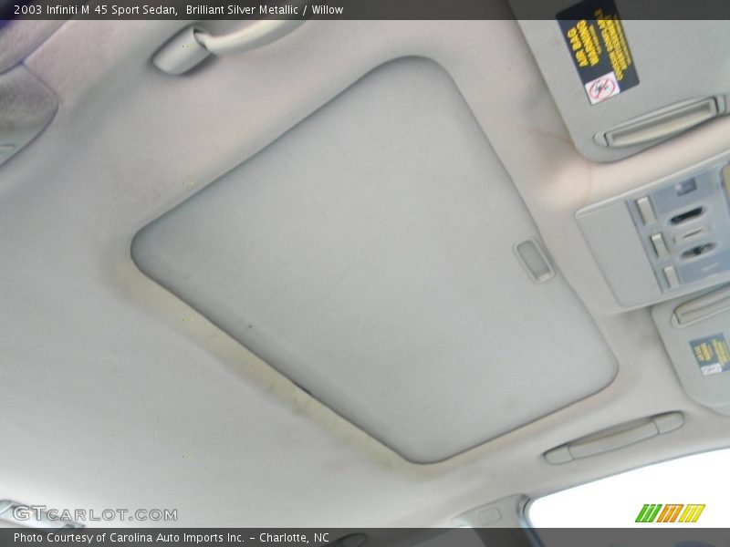 Brilliant Silver Metallic / Willow 2003 Infiniti M 45 Sport Sedan