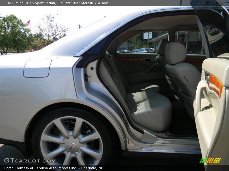 Brilliant Silver Metallic / Willow 2003 Infiniti M 45 Sport Sedan