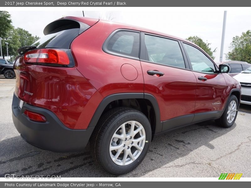 Deep Cherry Red Crystal Pearl / Black 2017 Jeep Cherokee Sport