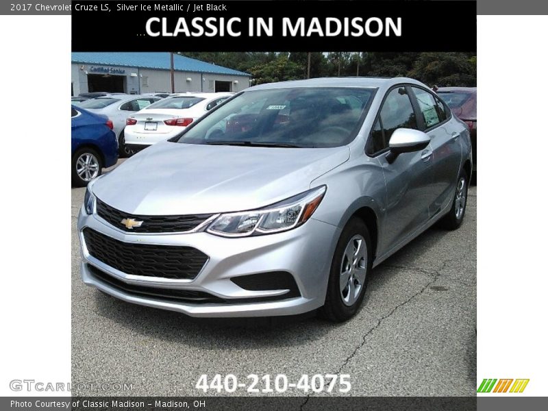 Silver Ice Metallic / Jet Black 2017 Chevrolet Cruze LS