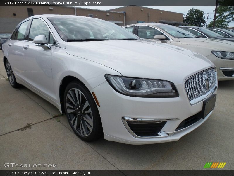 White Platinum / Cappuccino 2017 Lincoln MKZ Reserve
