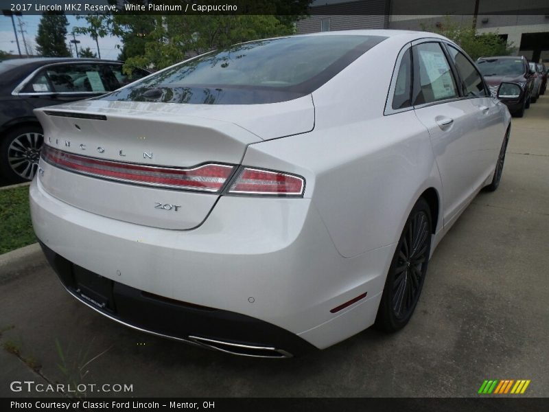 White Platinum / Cappuccino 2017 Lincoln MKZ Reserve