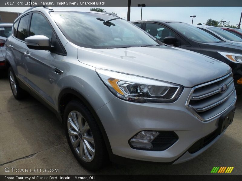 Ingot Silver / Charcoal Black 2017 Ford Escape Titanium
