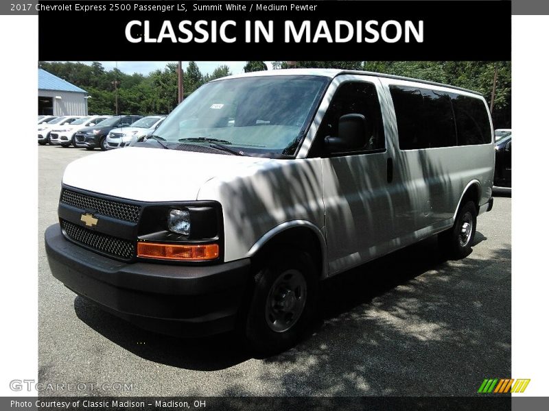 Summit White / Medium Pewter 2017 Chevrolet Express 2500 Passenger LS