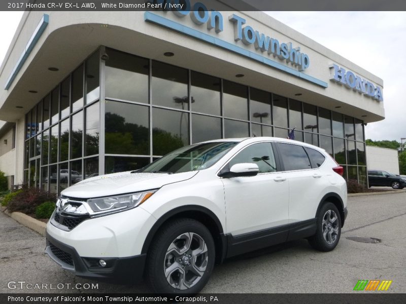 White Diamond Pearl / Ivory 2017 Honda CR-V EX-L AWD