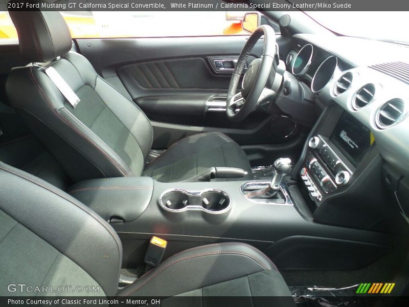 White Platinum / California Special Ebony Leather/Miko Suede 2017 Ford Mustang GT California Speical Convertible
