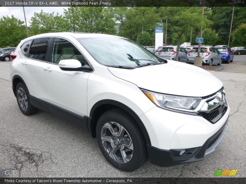 White Diamond Pearl / Ivory 2017 Honda CR-V EX-L AWD
