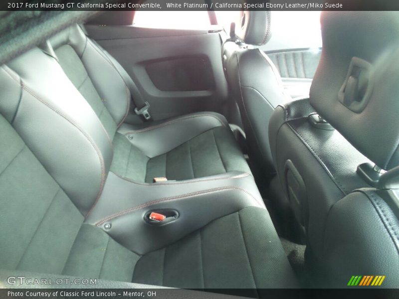 White Platinum / California Special Ebony Leather/Miko Suede 2017 Ford Mustang GT California Speical Convertible