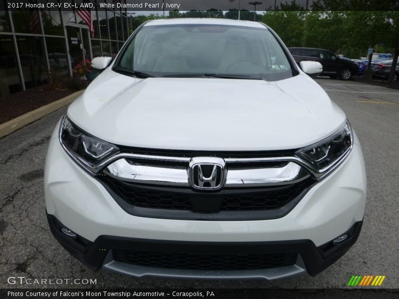 White Diamond Pearl / Ivory 2017 Honda CR-V EX-L AWD