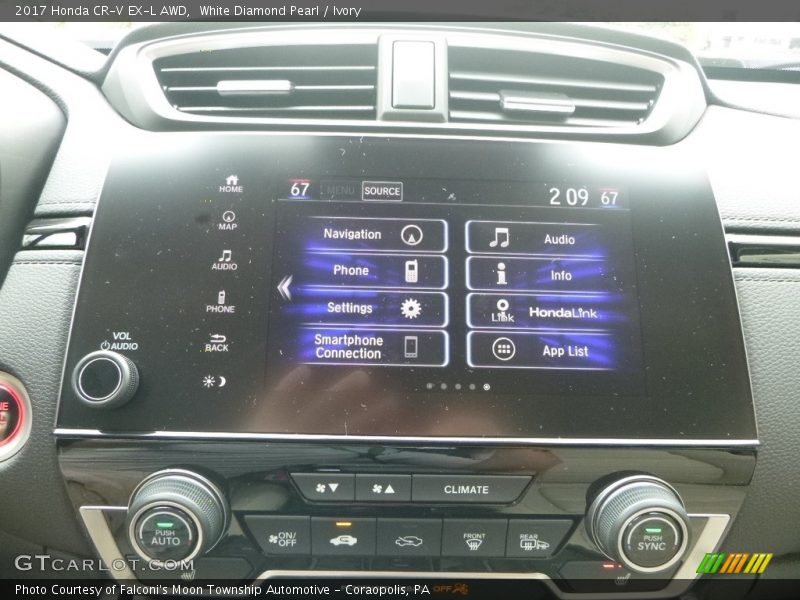 White Diamond Pearl / Ivory 2017 Honda CR-V EX-L AWD