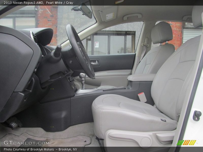 Pearl White / Gray 2013 Nissan Rogue S AWD