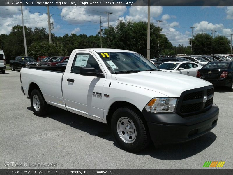 Bright White / Black/Diesel Gray 2017 Ram 1500 Tradesman Regular Cab