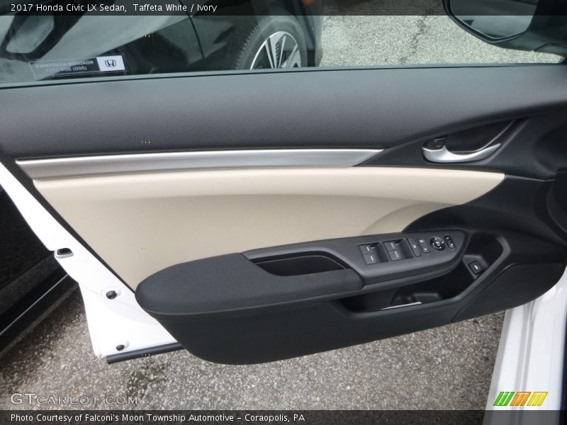 Taffeta White / Ivory 2017 Honda Civic LX Sedan