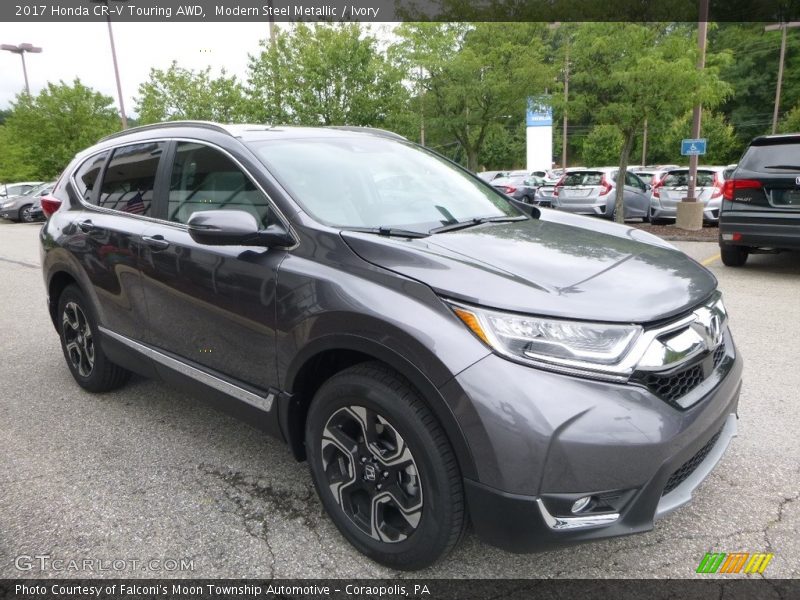 Modern Steel Metallic / Ivory 2017 Honda CR-V Touring AWD