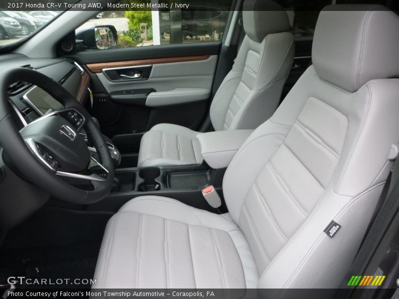 Modern Steel Metallic / Ivory 2017 Honda CR-V Touring AWD