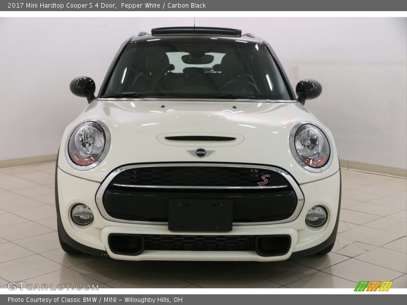 Pepper White / Carbon Black 2017 Mini Hardtop Cooper S 4 Door