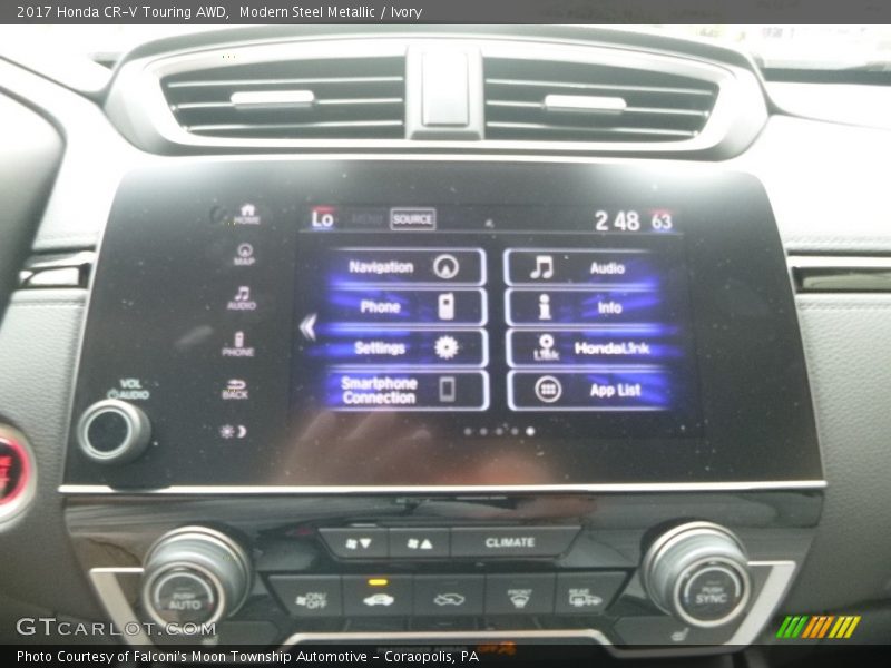 Modern Steel Metallic / Ivory 2017 Honda CR-V Touring AWD