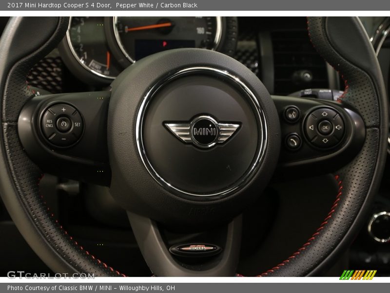 Pepper White / Carbon Black 2017 Mini Hardtop Cooper S 4 Door