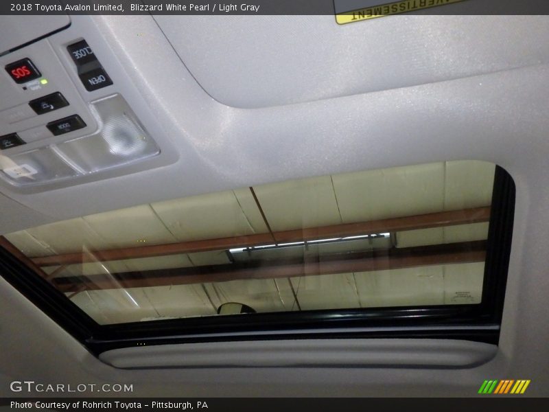 Blizzard White Pearl / Light Gray 2018 Toyota Avalon Limited