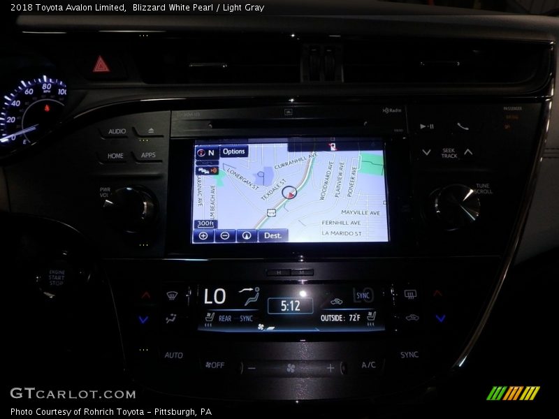 Blizzard White Pearl / Light Gray 2018 Toyota Avalon Limited