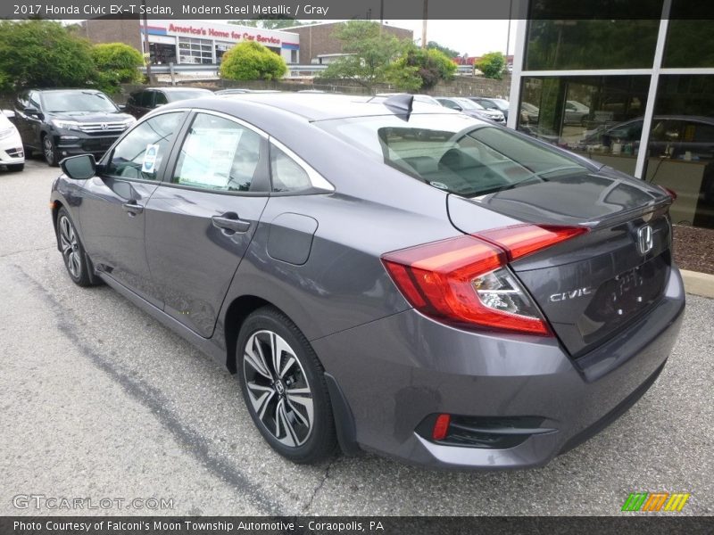 Modern Steel Metallic / Gray 2017 Honda Civic EX-T Sedan