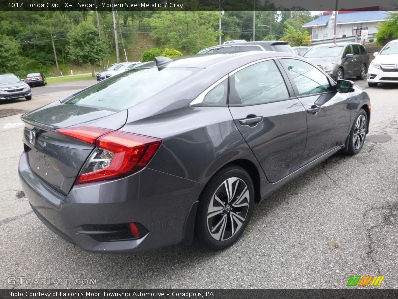 Modern Steel Metallic / Gray 2017 Honda Civic EX-T Sedan