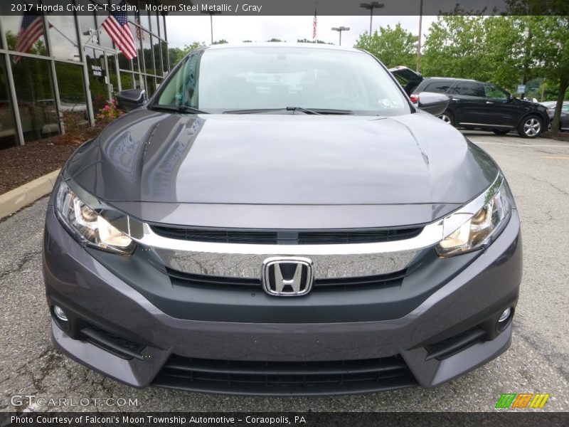 Modern Steel Metallic / Gray 2017 Honda Civic EX-T Sedan