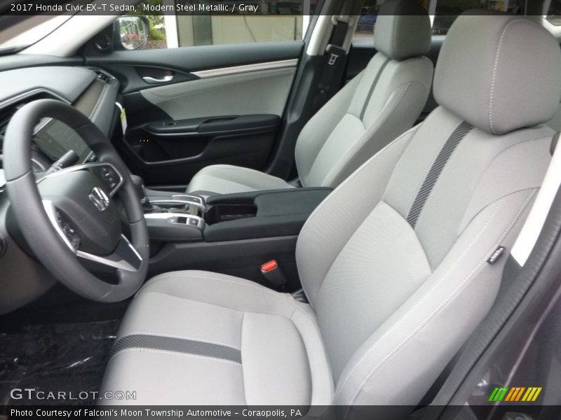 Modern Steel Metallic / Gray 2017 Honda Civic EX-T Sedan