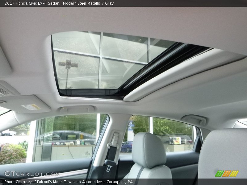 Modern Steel Metallic / Gray 2017 Honda Civic EX-T Sedan