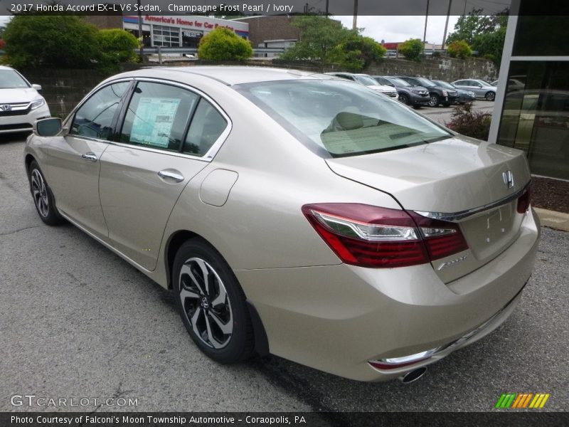 Champagne Frost Pearl / Ivory 2017 Honda Accord EX-L V6 Sedan