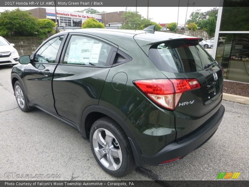 Misty Green Pearl / Black 2017 Honda HR-V LX AWD
