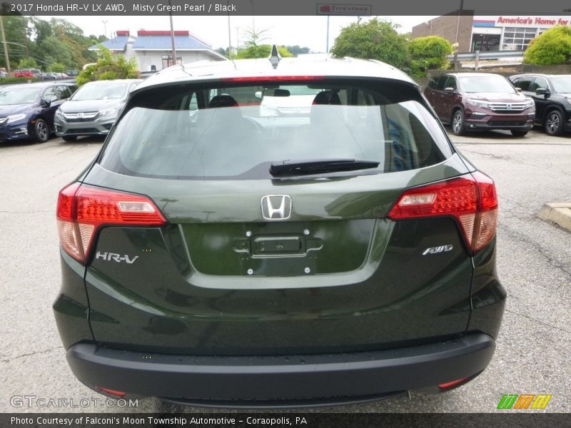 Misty Green Pearl / Black 2017 Honda HR-V LX AWD