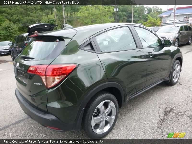 Misty Green Pearl / Black 2017 Honda HR-V LX AWD