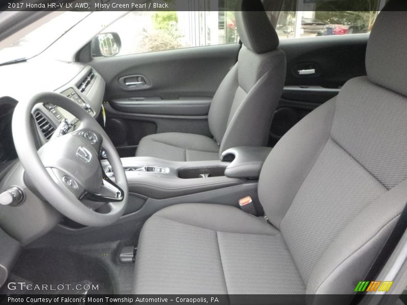 Misty Green Pearl / Black 2017 Honda HR-V LX AWD