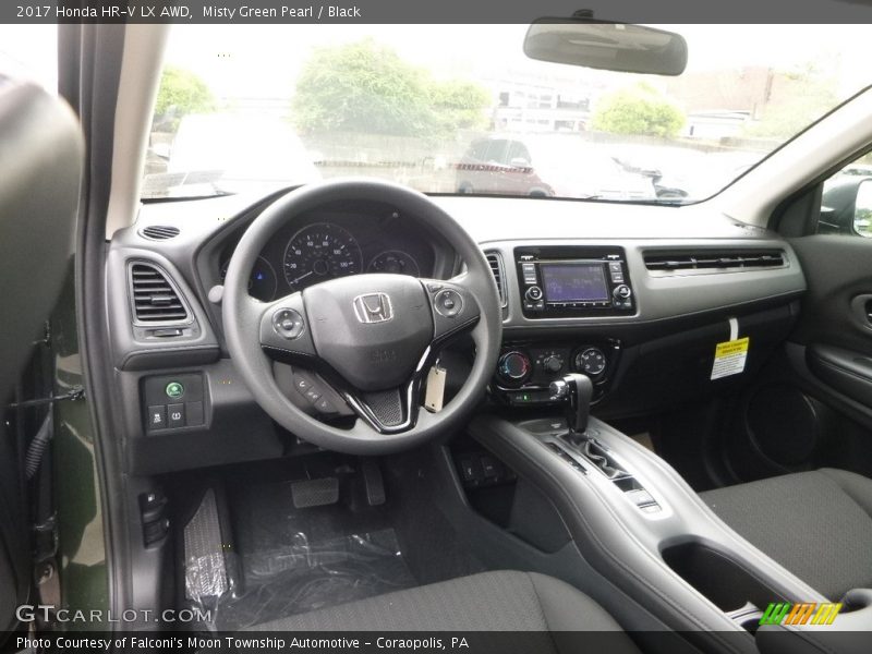 Misty Green Pearl / Black 2017 Honda HR-V LX AWD