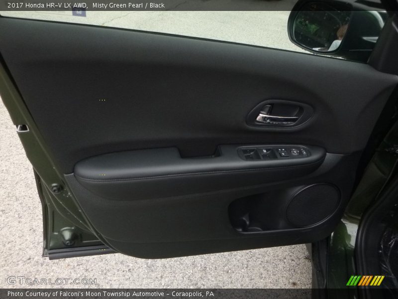 Misty Green Pearl / Black 2017 Honda HR-V LX AWD