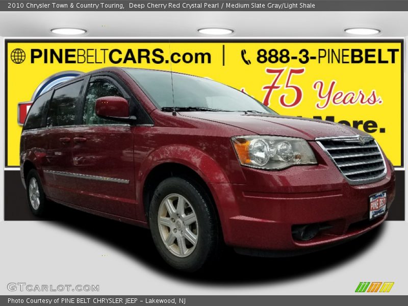 Deep Cherry Red Crystal Pearl / Medium Slate Gray/Light Shale 2010 Chrysler Town & Country Touring