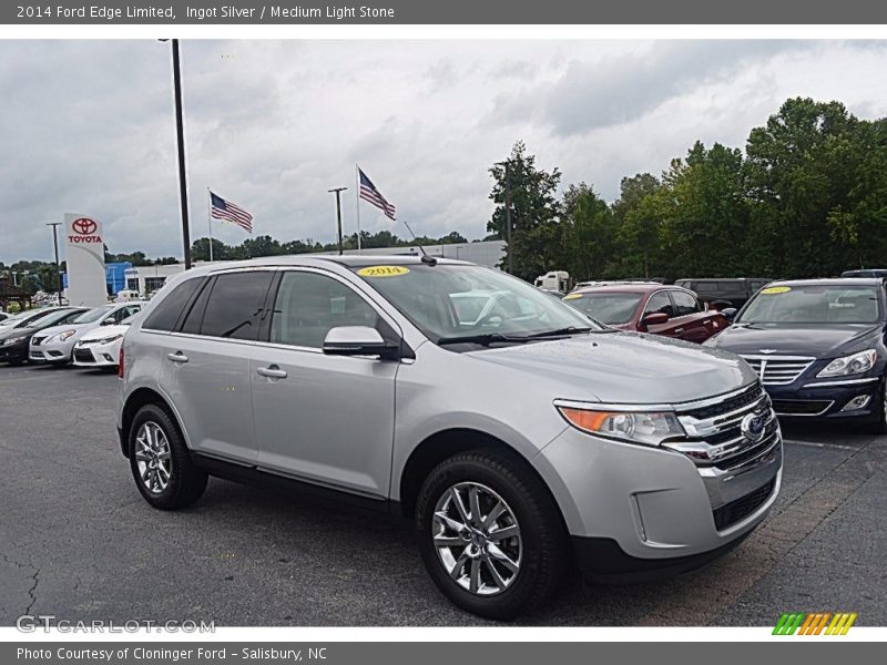 Ingot Silver / Medium Light Stone 2014 Ford Edge Limited