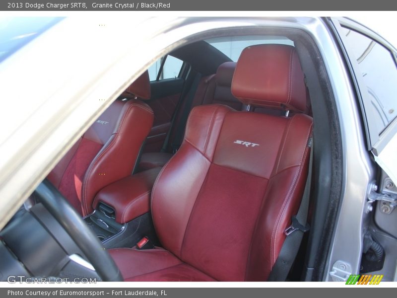 Granite Crystal / Black/Red 2013 Dodge Charger SRT8