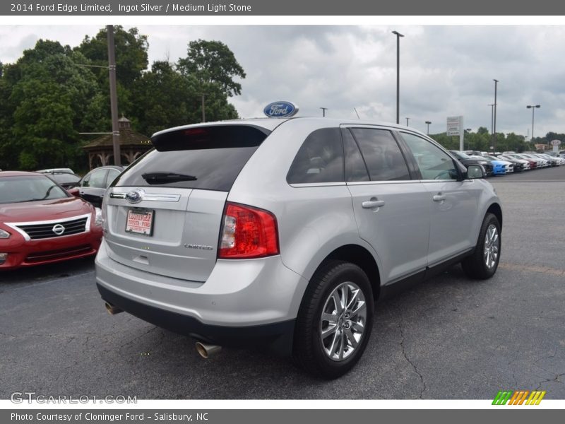 Ingot Silver / Medium Light Stone 2014 Ford Edge Limited