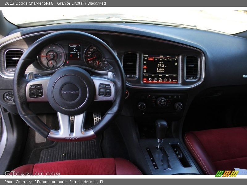 Granite Crystal / Black/Red 2013 Dodge Charger SRT8